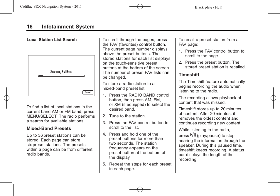 16 infotainment system | GM GPS Receiver User Manual | Page 16 / 122