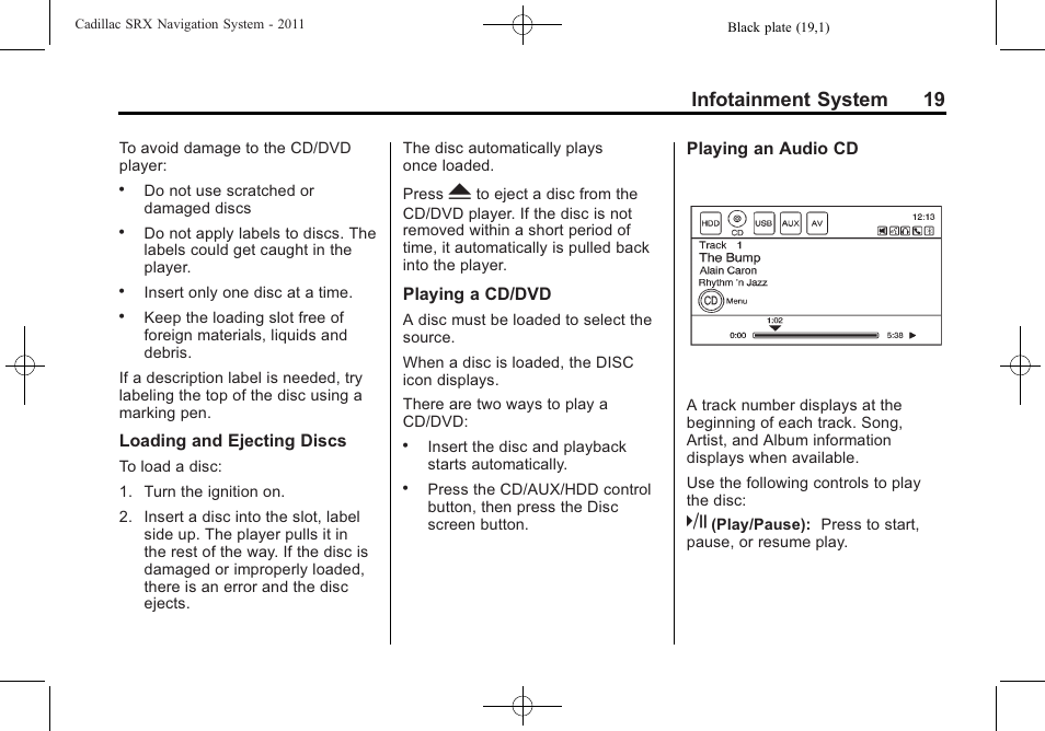 Infotainment system 19 | GM GPS Receiver User Manual | Page 19 / 122