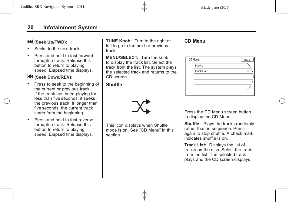 20 infotainment system | GM GPS Receiver User Manual | Page 20 / 122