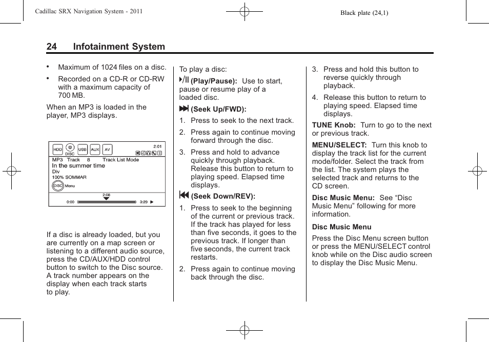 24 infotainment system | GM GPS Receiver User Manual | Page 24 / 122