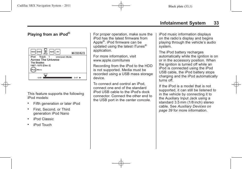 Infotainment system 33 | GM GPS Receiver User Manual | Page 33 / 122