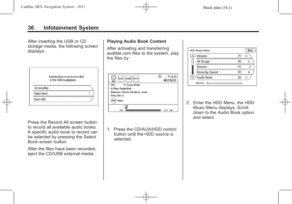 36 infotainment system | GM GPS Receiver User Manual | Page 36 / 122