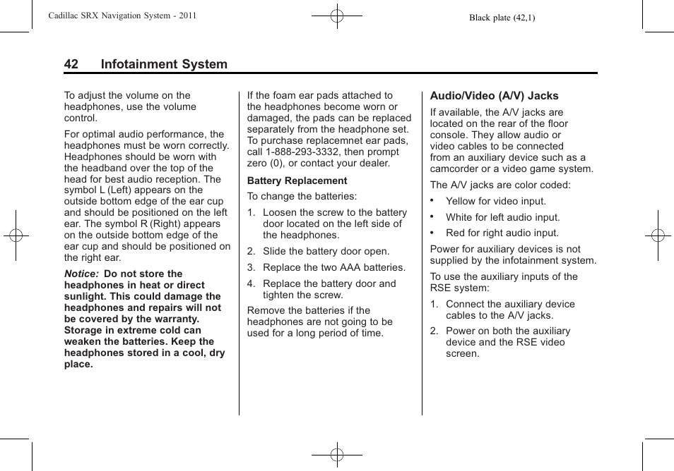42 infotainment system | GM GPS Receiver User Manual | Page 42 / 122
