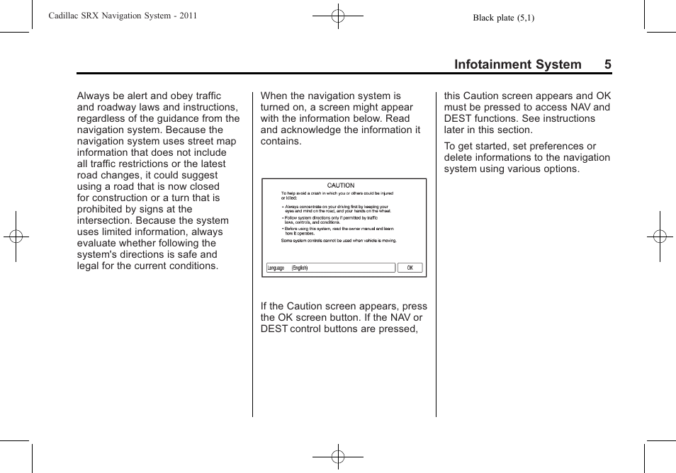Infotainment system 5 | GM GPS Receiver User Manual | Page 5 / 122