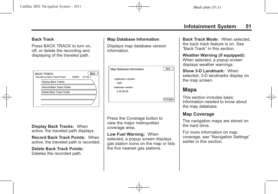 Maps, Bluetooth, Infotainment system 51 | GM GPS Receiver User Manual | Page 51 / 122