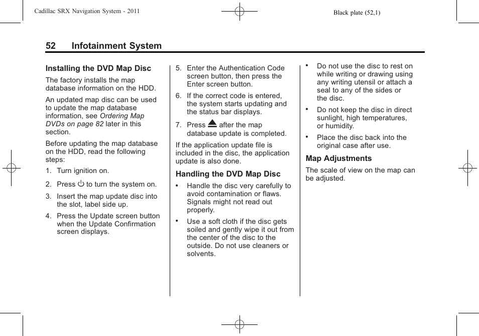 52 infotainment system | GM GPS Receiver User Manual | Page 52 / 122