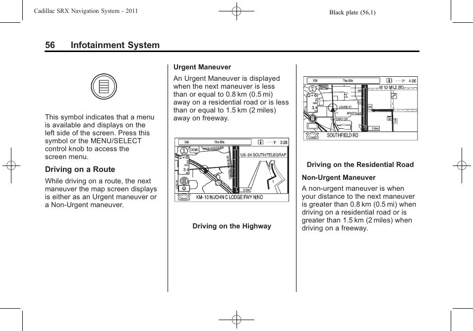56 infotainment system | GM GPS Receiver User Manual | Page 56 / 122