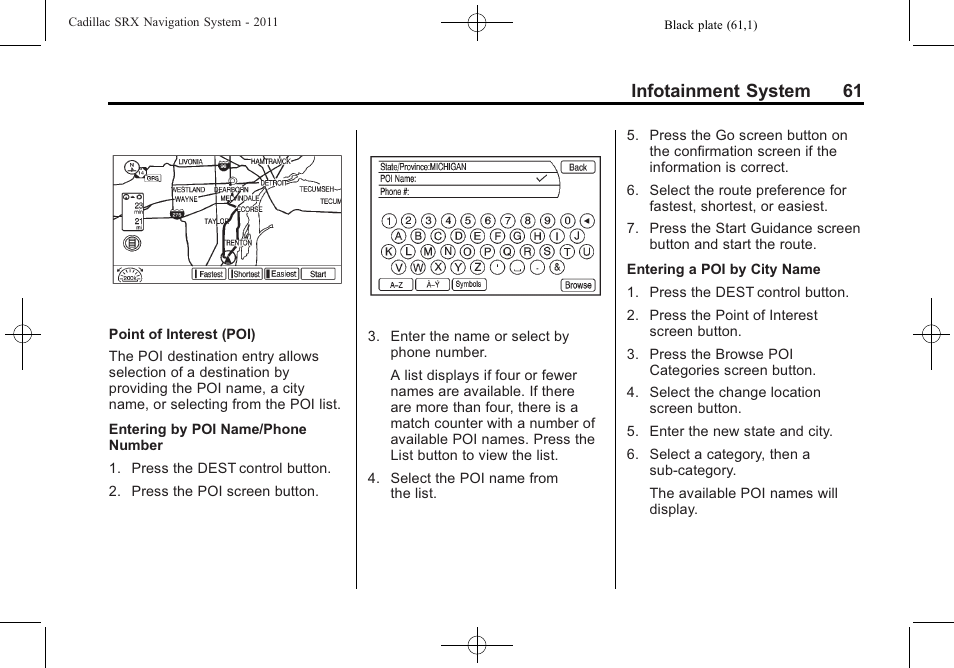 Infotainment system 61 | GM GPS Receiver User Manual | Page 61 / 122