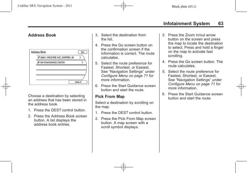 Infotainment system 63 | GM GPS Receiver User Manual | Page 63 / 122