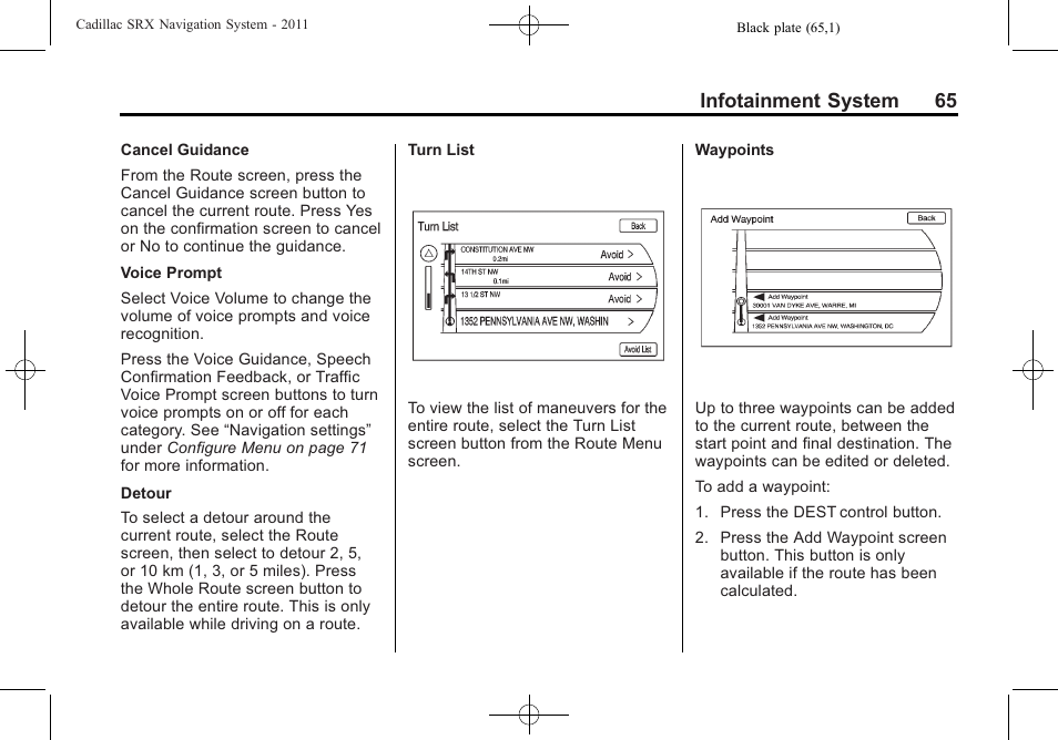 Infotainment system 65 | GM GPS Receiver User Manual | Page 65 / 122