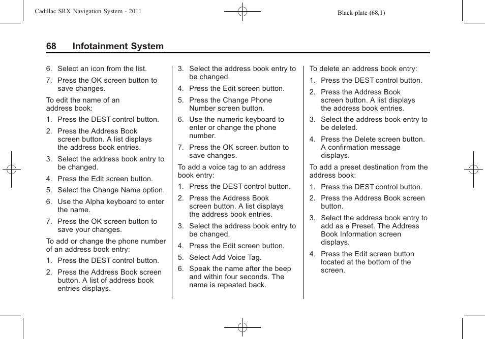 68 infotainment system | GM GPS Receiver User Manual | Page 68 / 122
