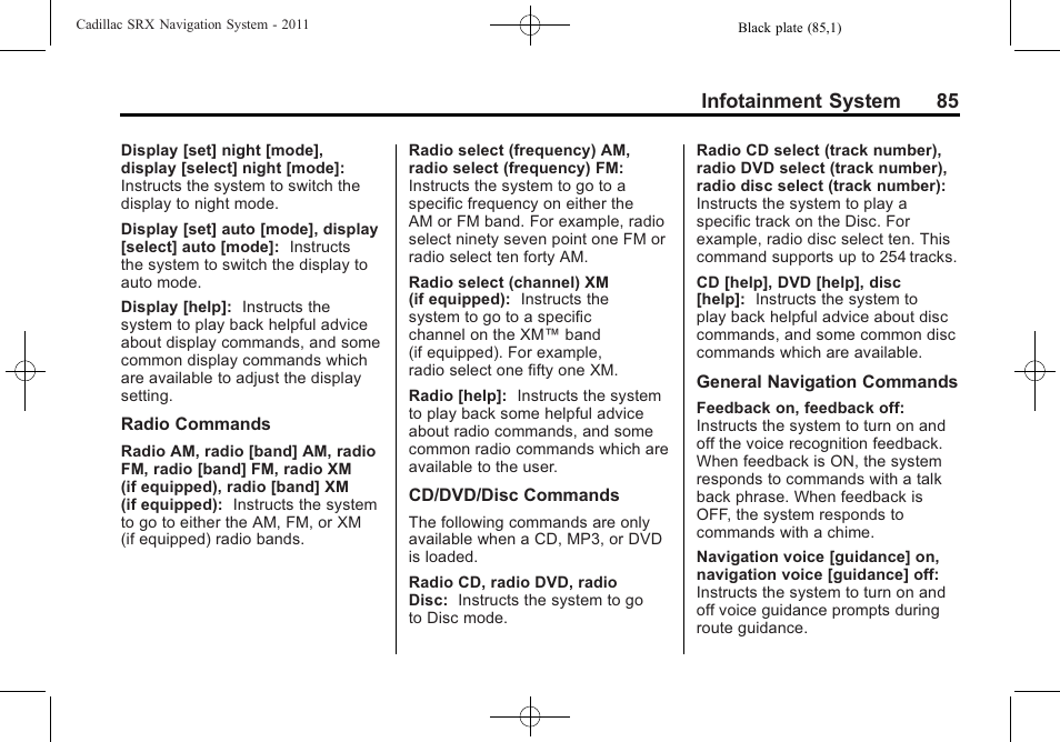 Infotainment system 85 | GM GPS Receiver User Manual | Page 85 / 122