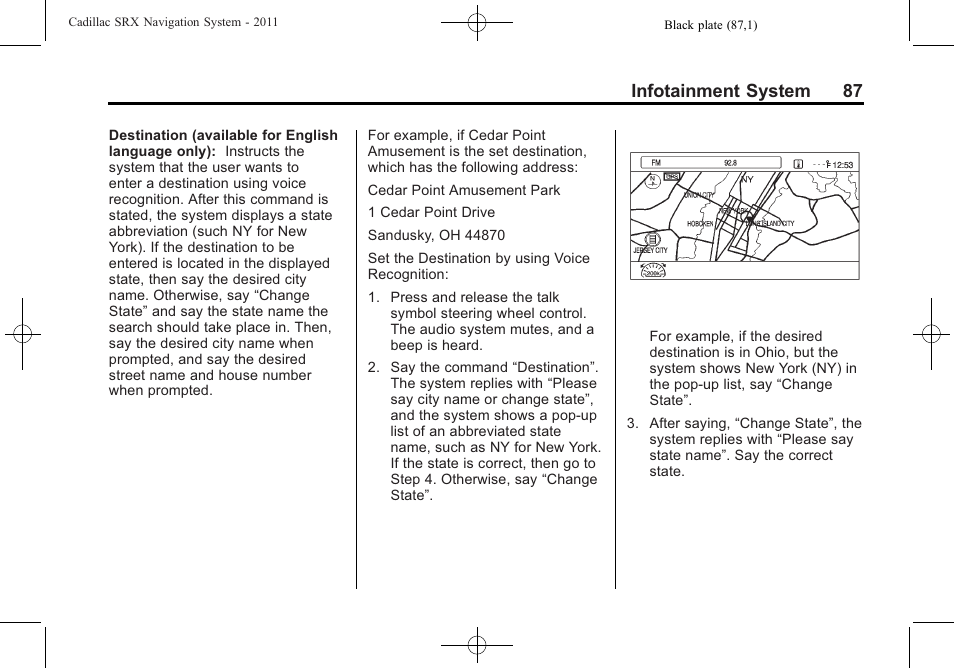 Infotainment system 87 | GM GPS Receiver User Manual | Page 87 / 122