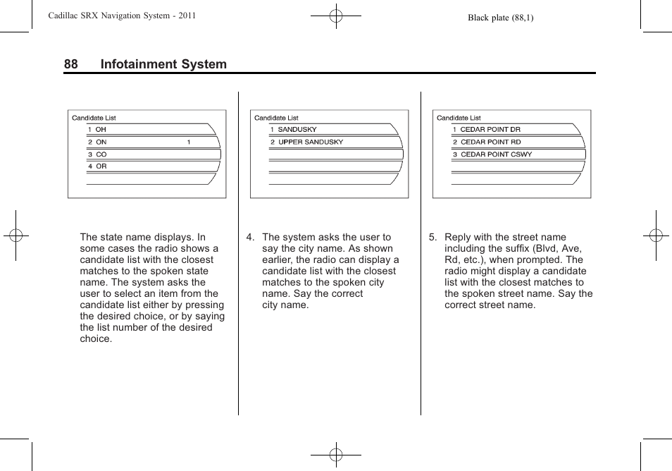 88 infotainment system | GM GPS Receiver User Manual | Page 88 / 122