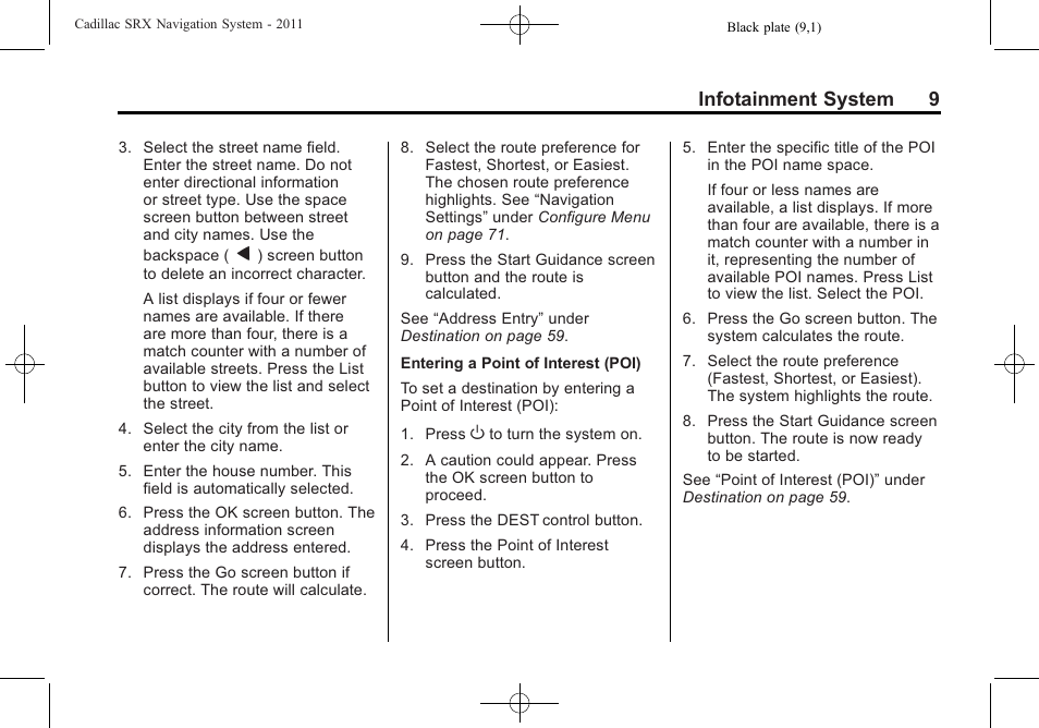 Infotainment system 9 | GM GPS Receiver User Manual | Page 9 / 122