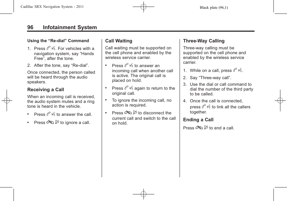 96 infotainment system | GM GPS Receiver User Manual | Page 96 / 122