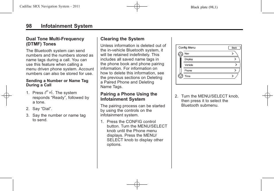98 infotainment system | GM GPS Receiver User Manual | Page 98 / 122