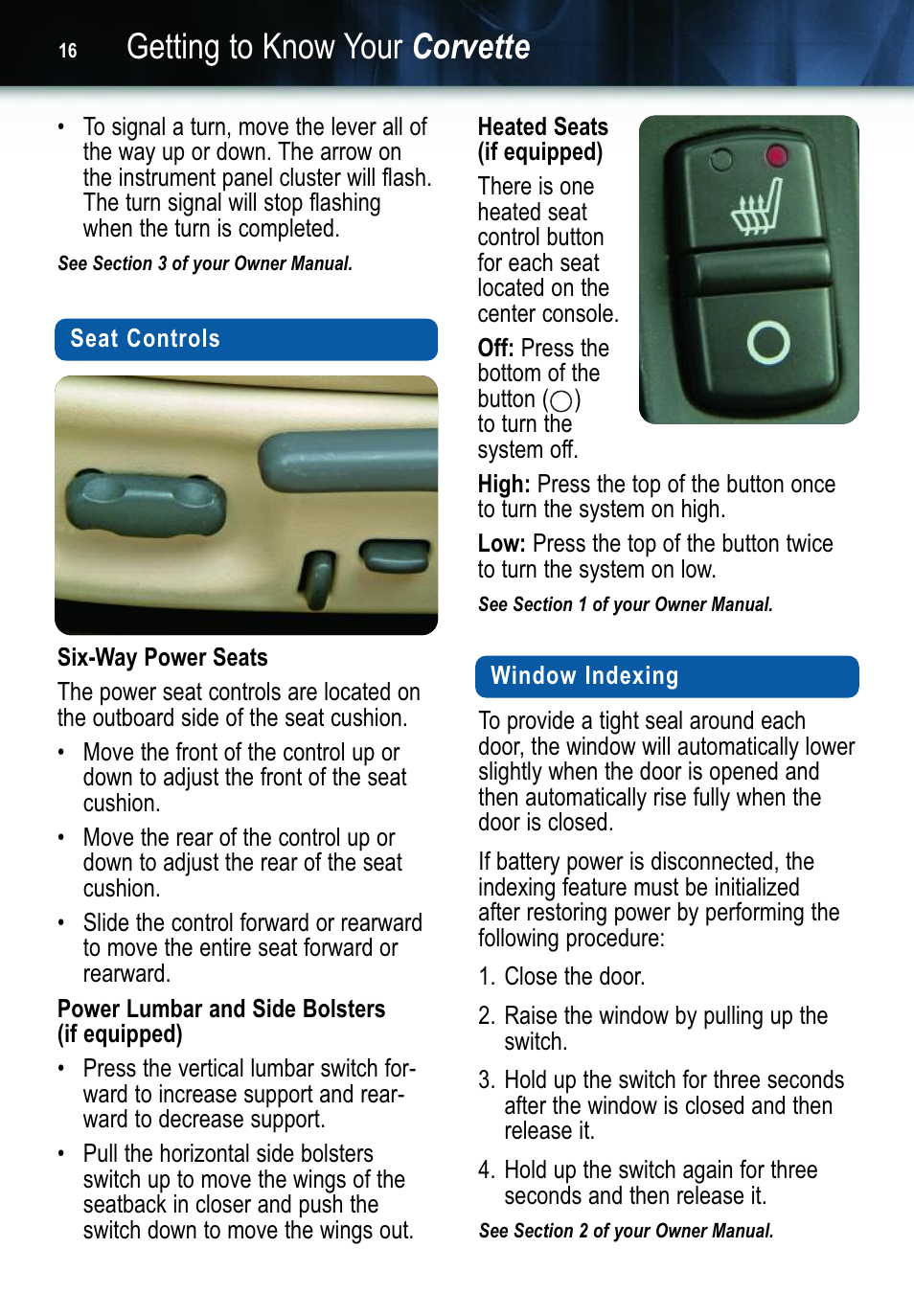 Getting to know your corvette | GM 2006 Corvette User Manual | Page 16 / 20