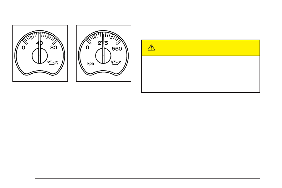 Oil pressure gage, Oil pressure gage -42, Caution | GM Chevrolet Avalanche User Manual | Page 198 / 494