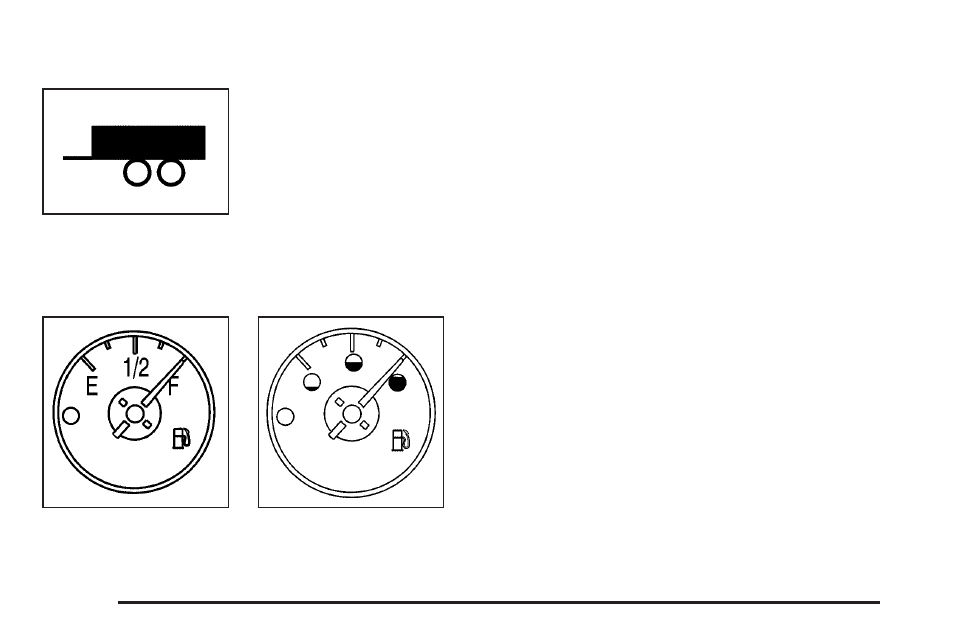 Tow/haul mode light, Fuel gage, Low fuel warning light | GM Chevrolet Avalanche User Manual | Page 200 / 494