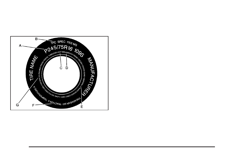 Tire sidewall labelling, Tire sidewall labelling -62 | GM Chevrolet Avalanche User Manual | Page 396 / 494