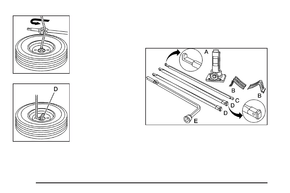 Removing the flat tire and installing the, Spare tire -82 | GM Chevrolet Avalanche User Manual | Page 416 / 494