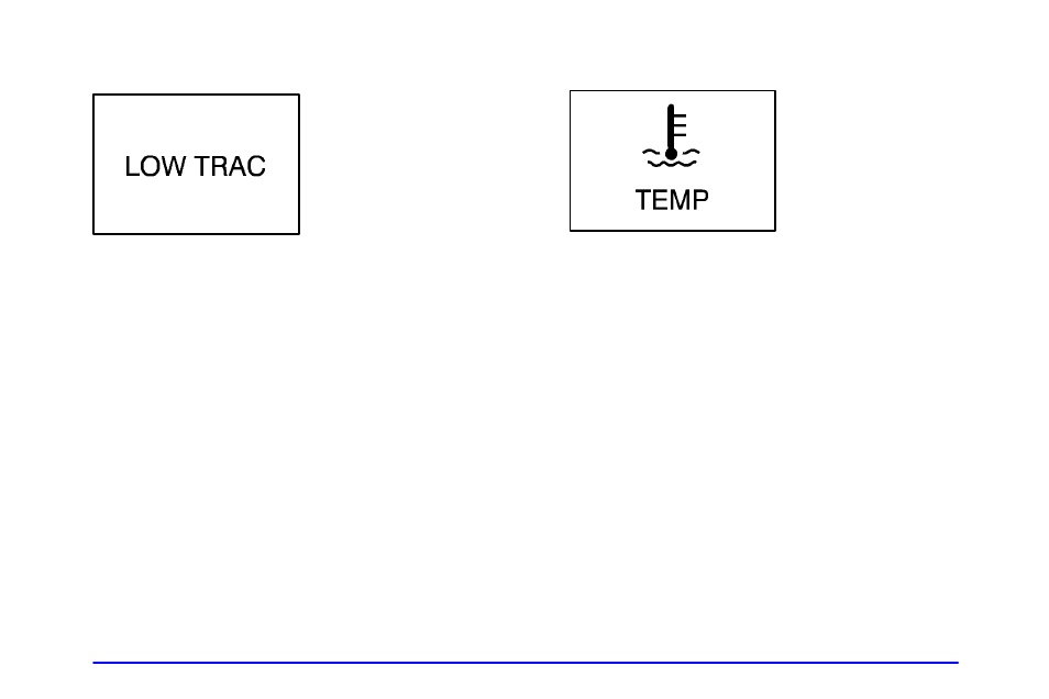 Low traction light, Engine coolant temperature light | Buick 2002 Century User Manual | Page 135 / 357