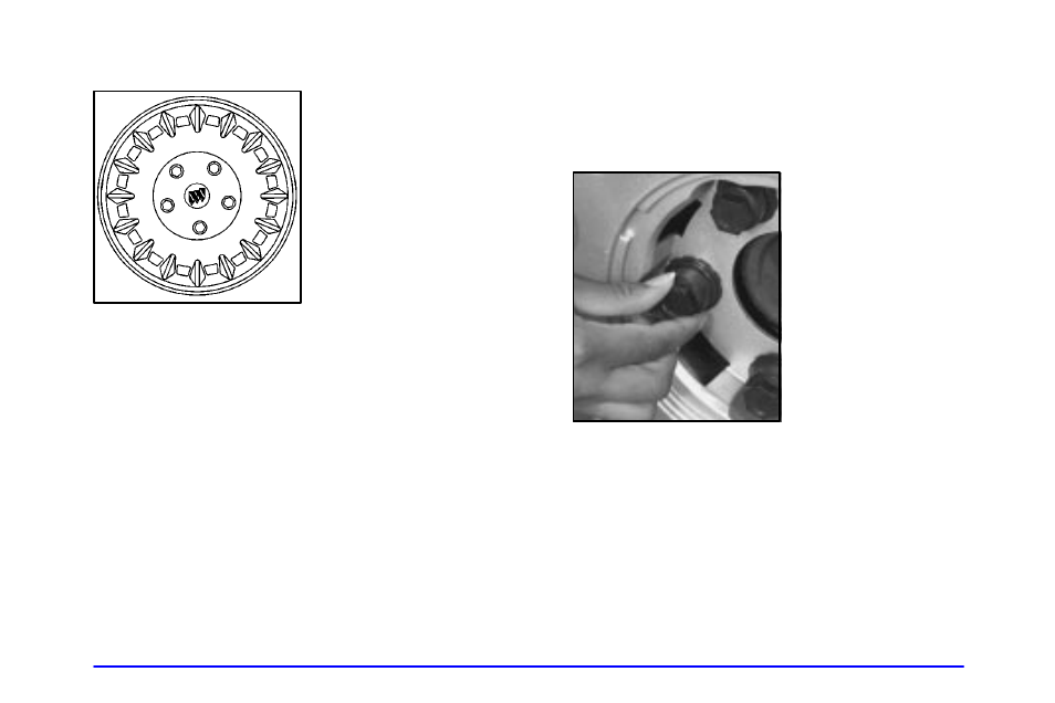 Removing the wheel center caps, Removing the wheel covers (if equipped) | Buick 2002 Century User Manual | Page 241 / 357