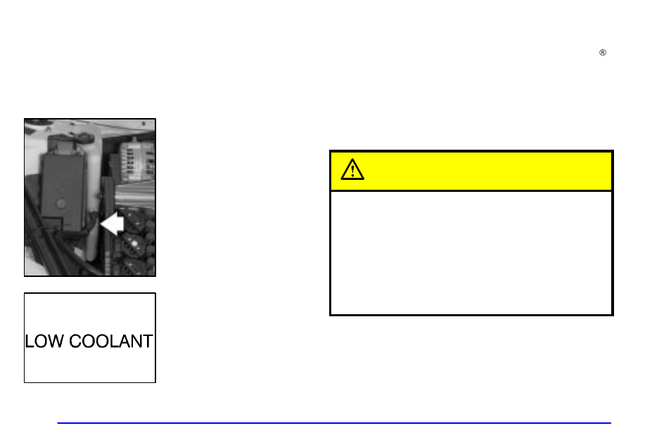 Checking coolant, Adding coolant, Caution | Buick 2002 Century User Manual | Page 274 / 357