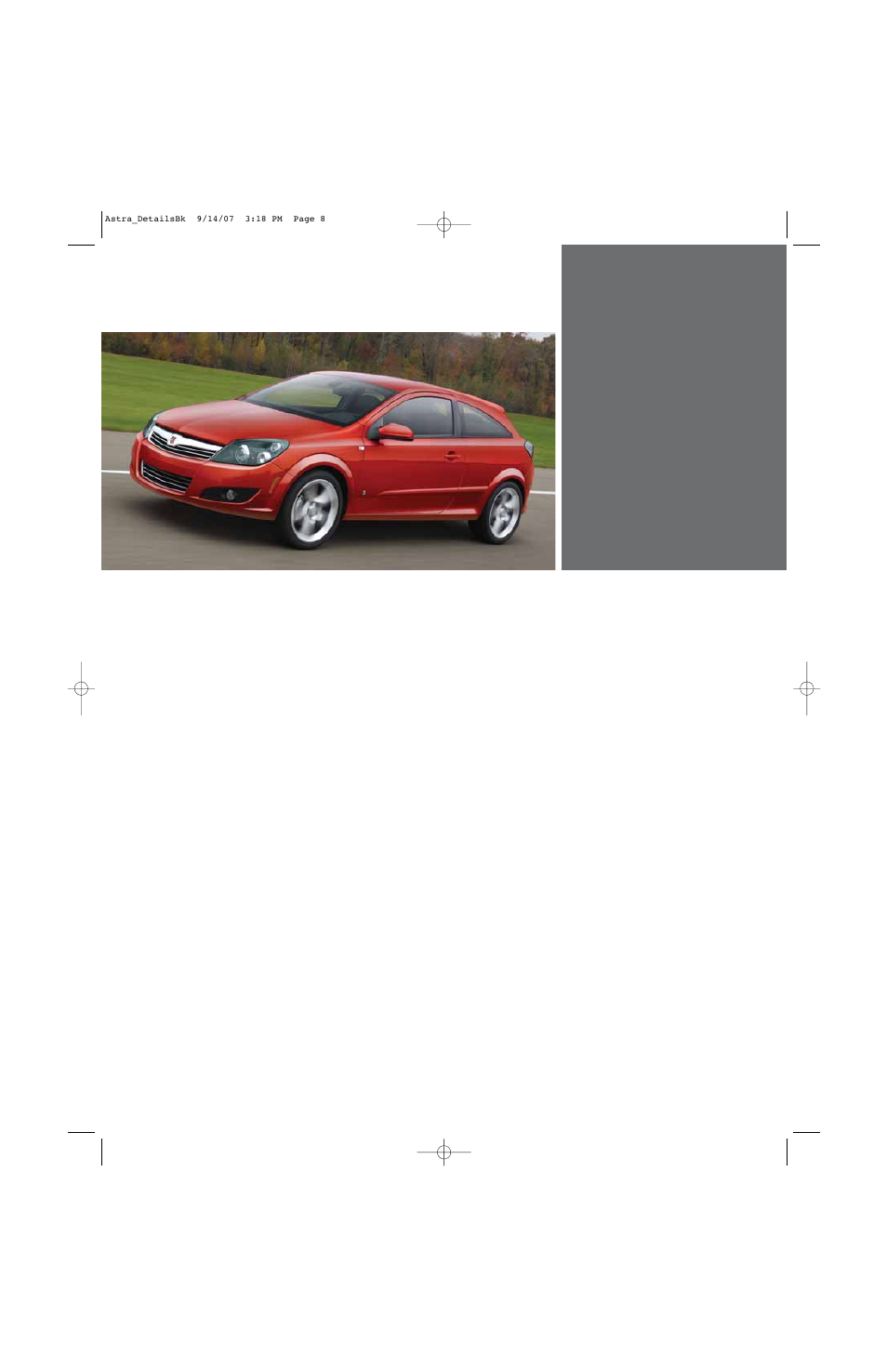 Performance, ride & handling, 2008 saturn astra | GM Saturn ASTRA User Manual | Page 10 / 28