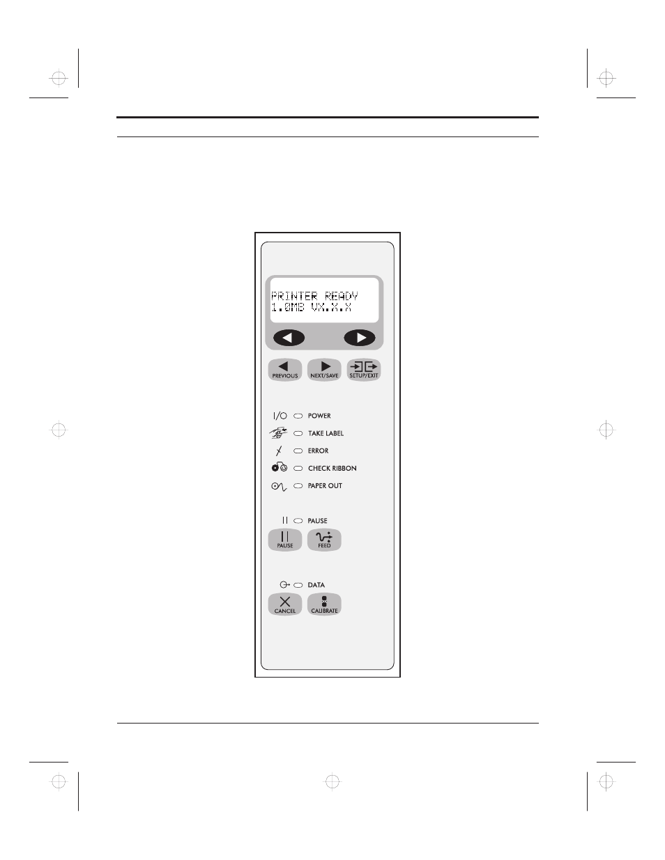 Front panel display | Genicom microLaser 170 User Manual | Page 39 / 138