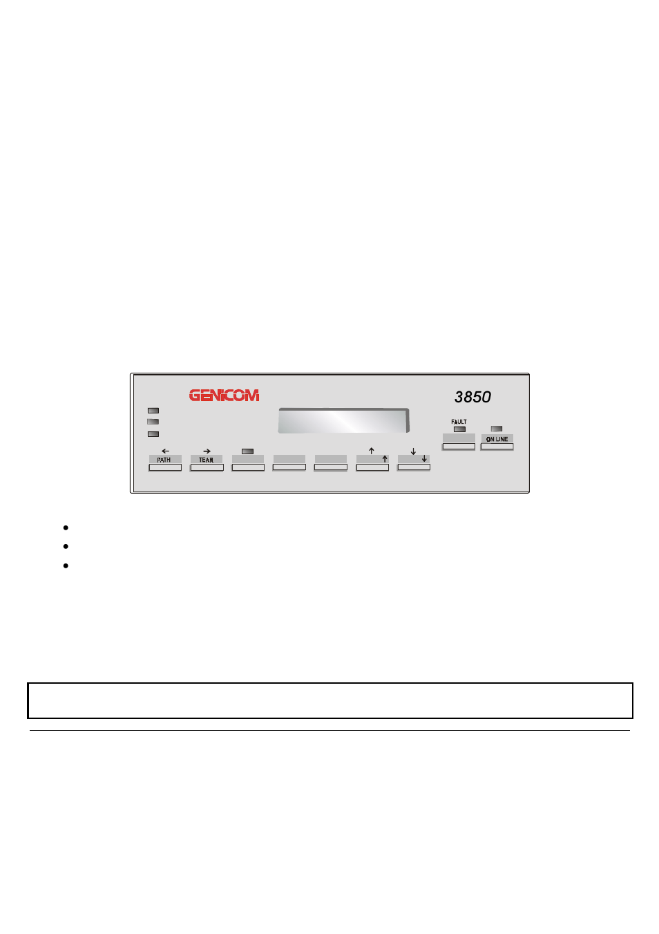 Configuring the printer, Operator panel presentation, Lcd (liquid crystal display) | Genicom 3850 User Manual | Page 21 / 150