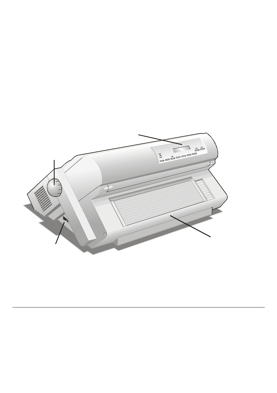 Printer parts, Front view | Genicom 3850 User Manual | Page 7 / 150