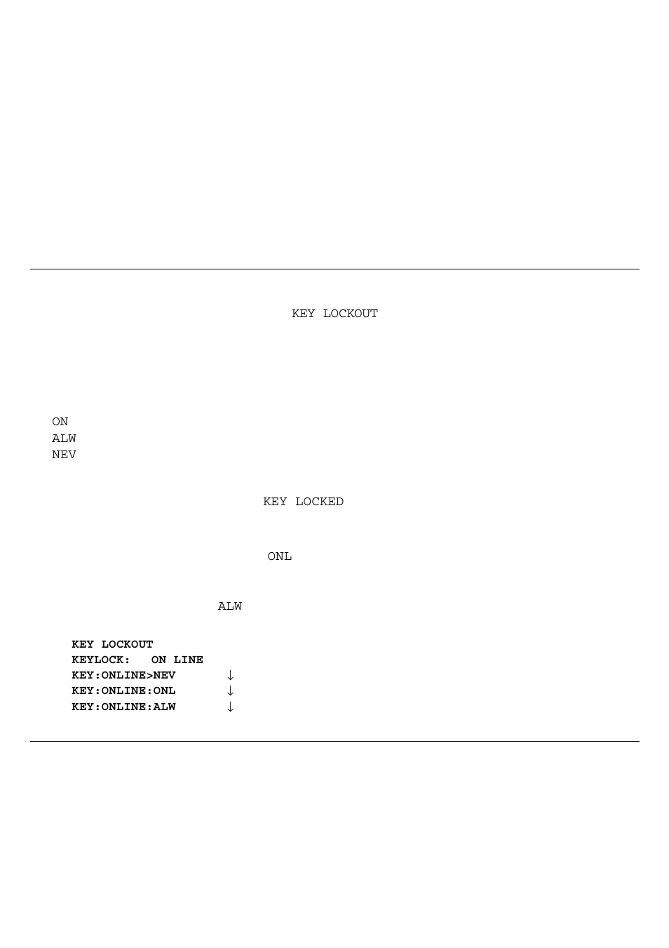 Selecting key lockout | Genicom 3850 User Manual | Page 76 / 150
