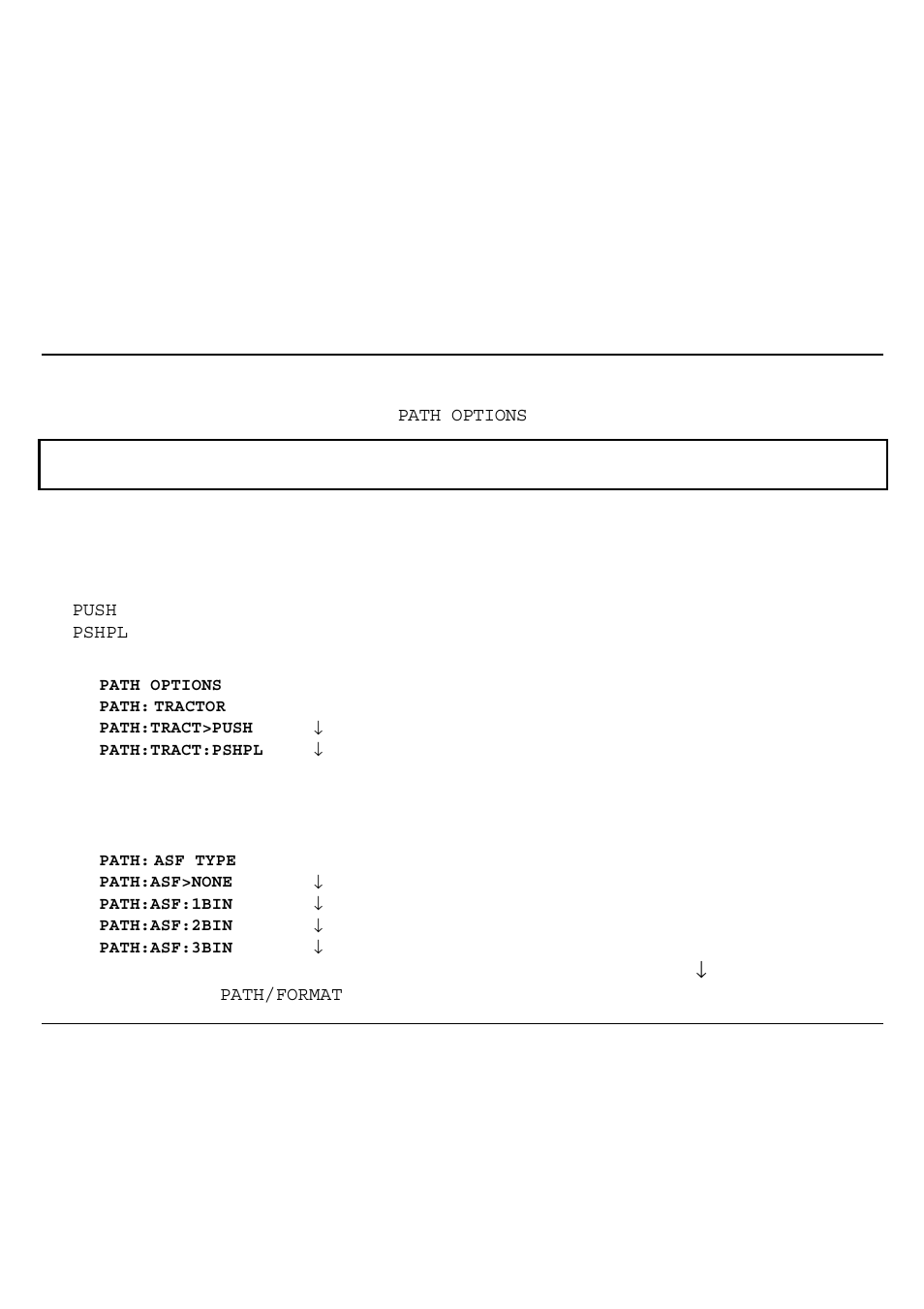Selecting the path options | Genicom 3850 User Manual | Page 79 / 150