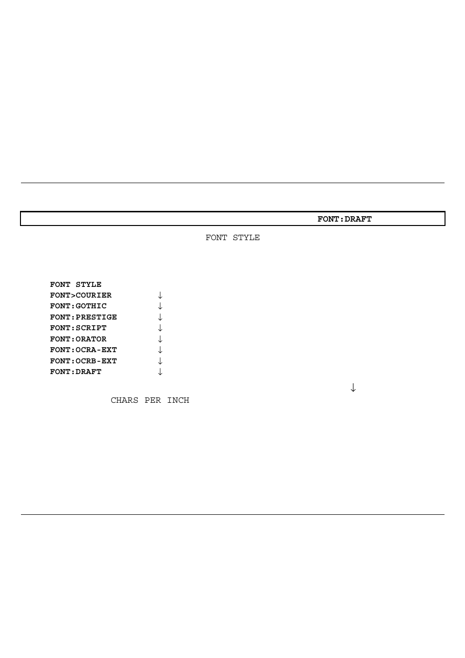 Selecting the font style | Genicom 3850 User Manual | Page 92 / 150