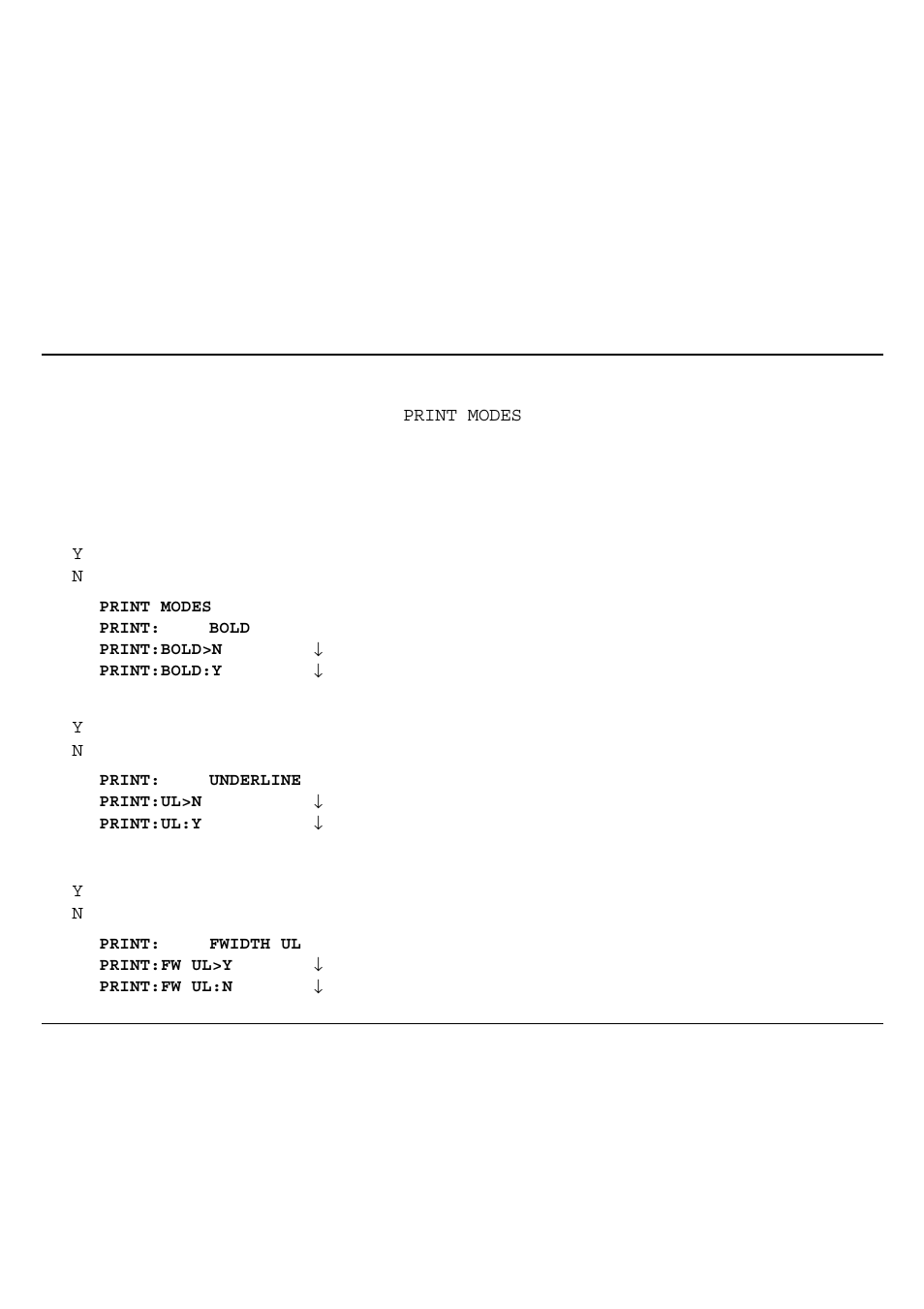 Selecting the print modes | Genicom 3850 User Manual | Page 97 / 150