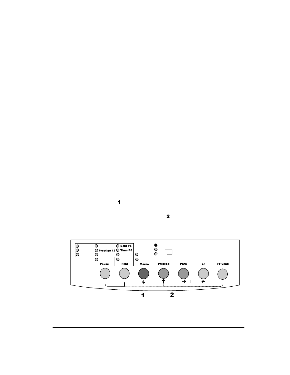 Selecting macro 1 or macro 2 | Genicom LA36 User Manual | Page 50 / 195