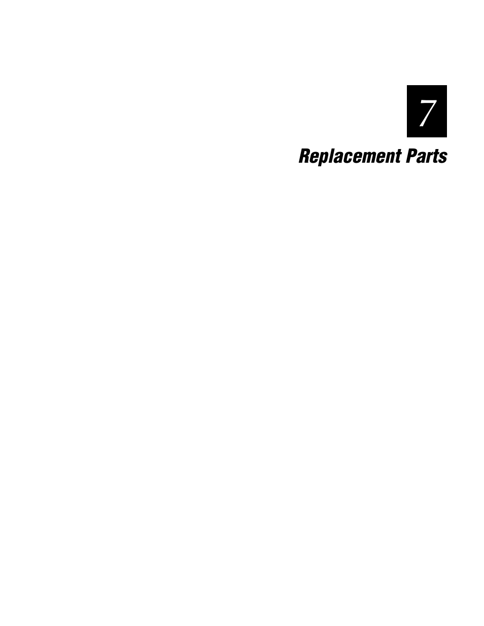 Chapter 7 - replacement parts | Genicom 3600 User Manual | Page 140 / 174