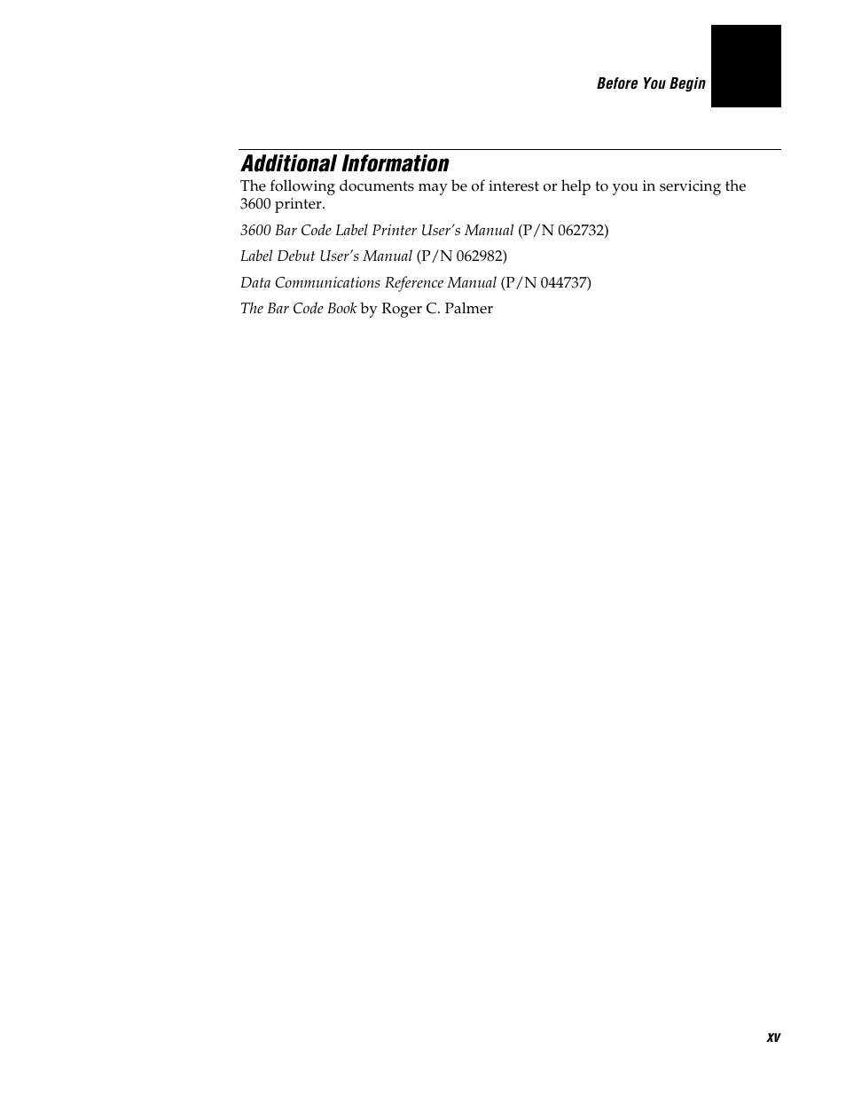 Additional information | Genicom 3600 User Manual | Page 15 / 174
