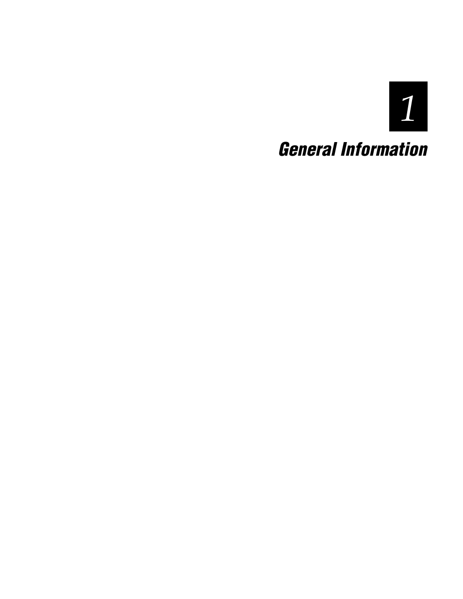 Chapter 1 - general information, General information | Genicom 3600 User Manual | Page 17 / 174
