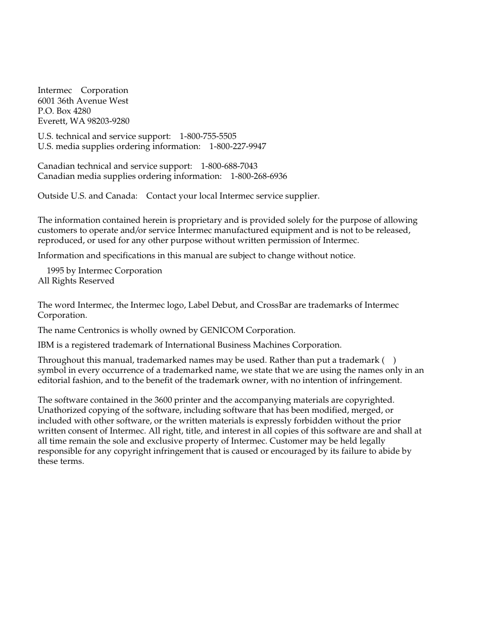 Genicom 3600 User Manual | Page 2 / 174
