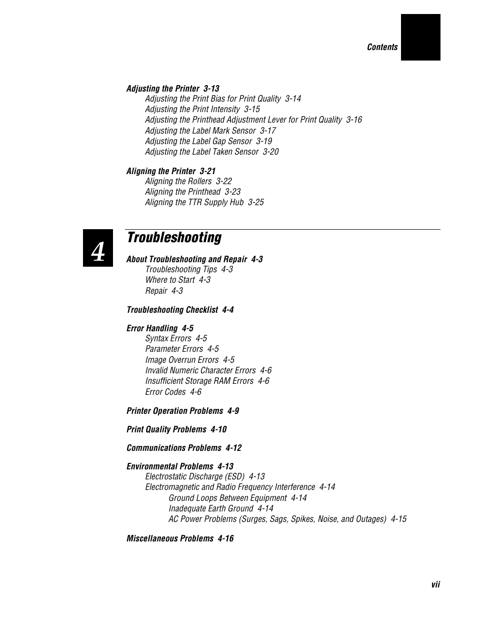 Troubleshooting | Genicom 3600 User Manual | Page 7 / 174