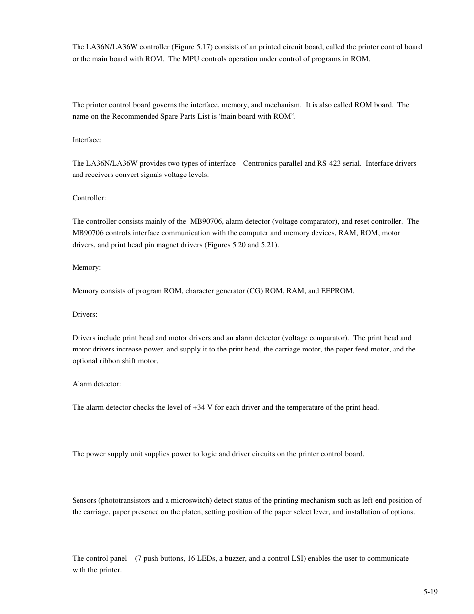 Genicom MatrixPrinter LA36 User Manual | Page 106 / 138