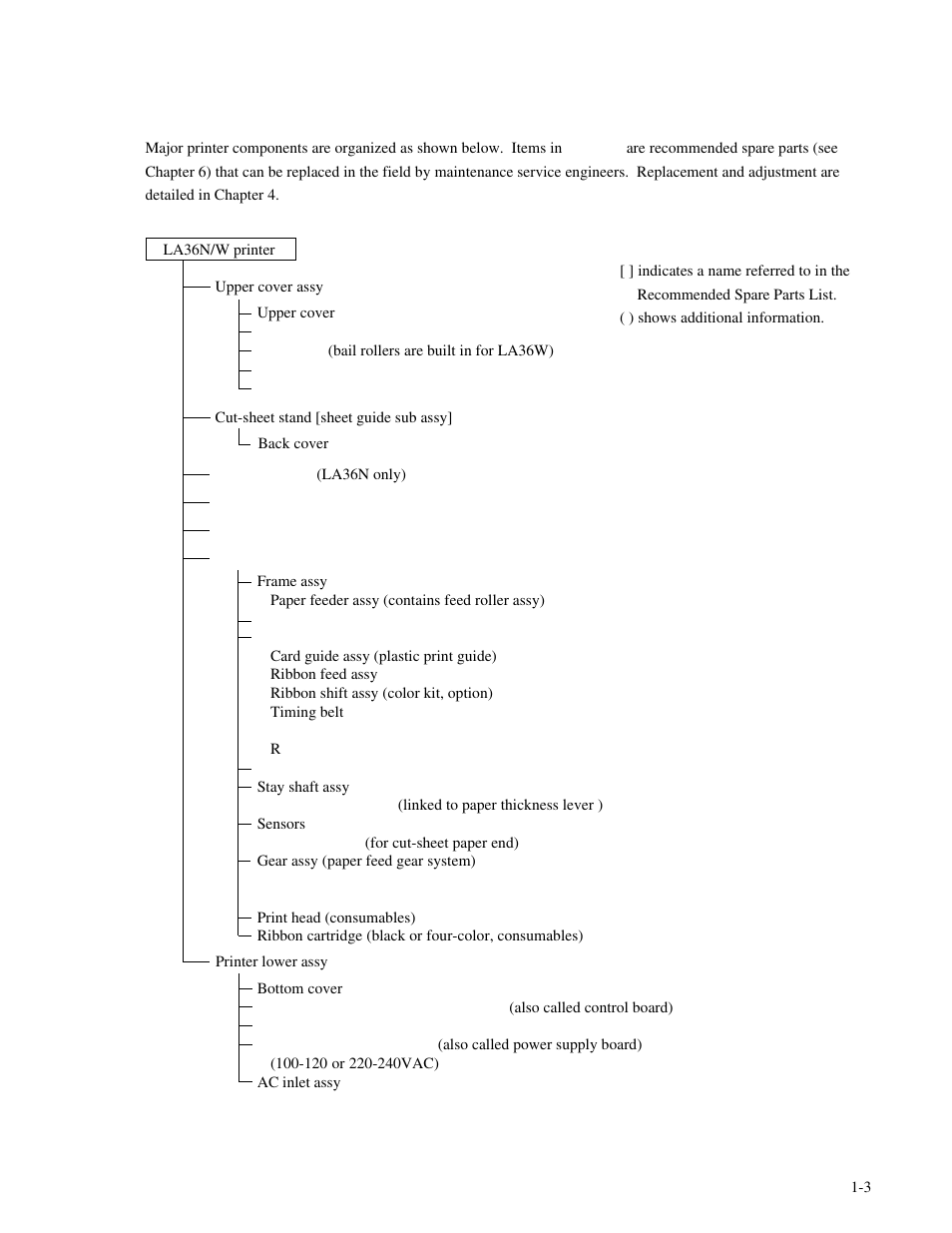 Genicom MatrixPrinter LA36 User Manual | Page 14 / 138