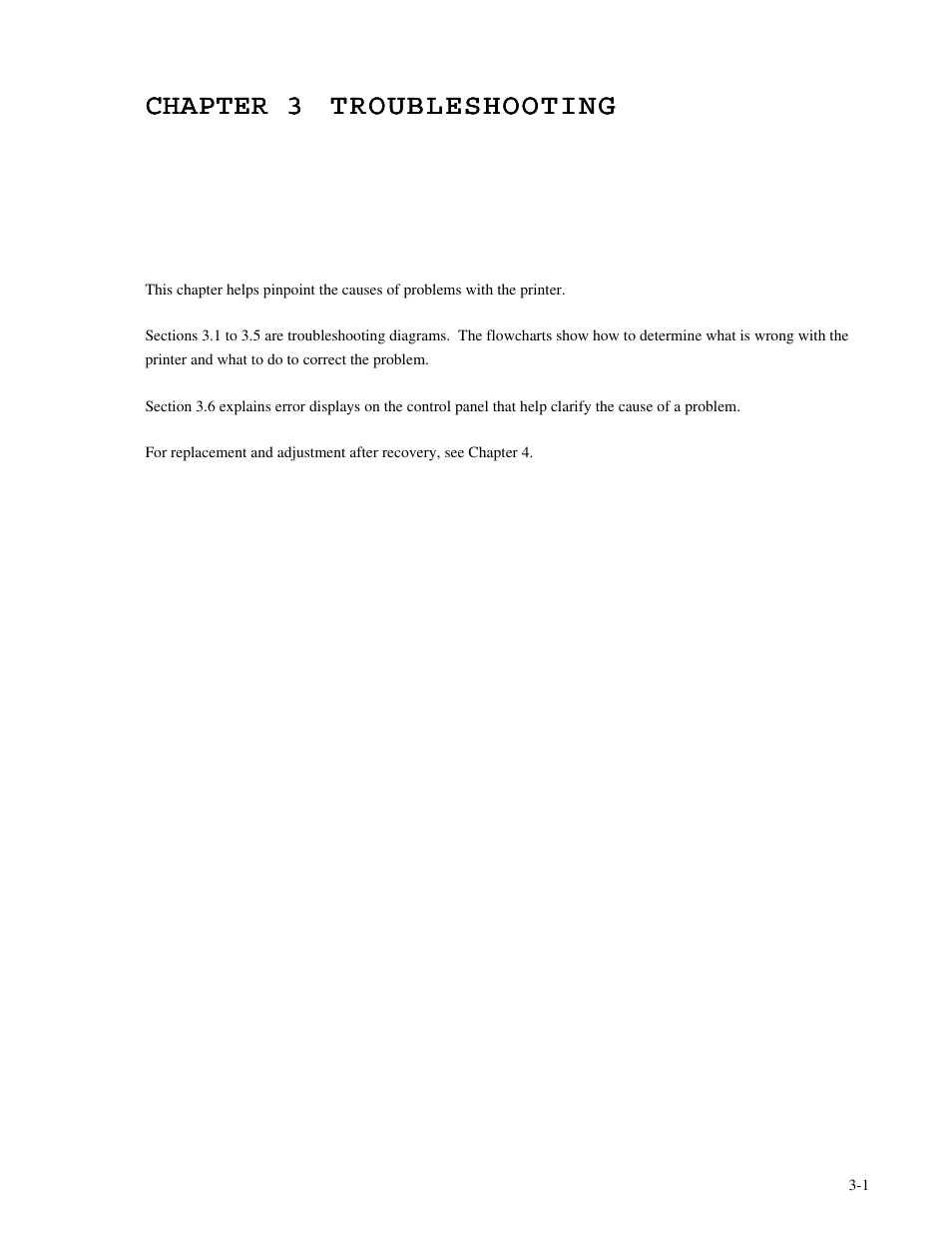 Chapter 3 | Genicom MatrixPrinter LA36 User Manual | Page 22 / 138
