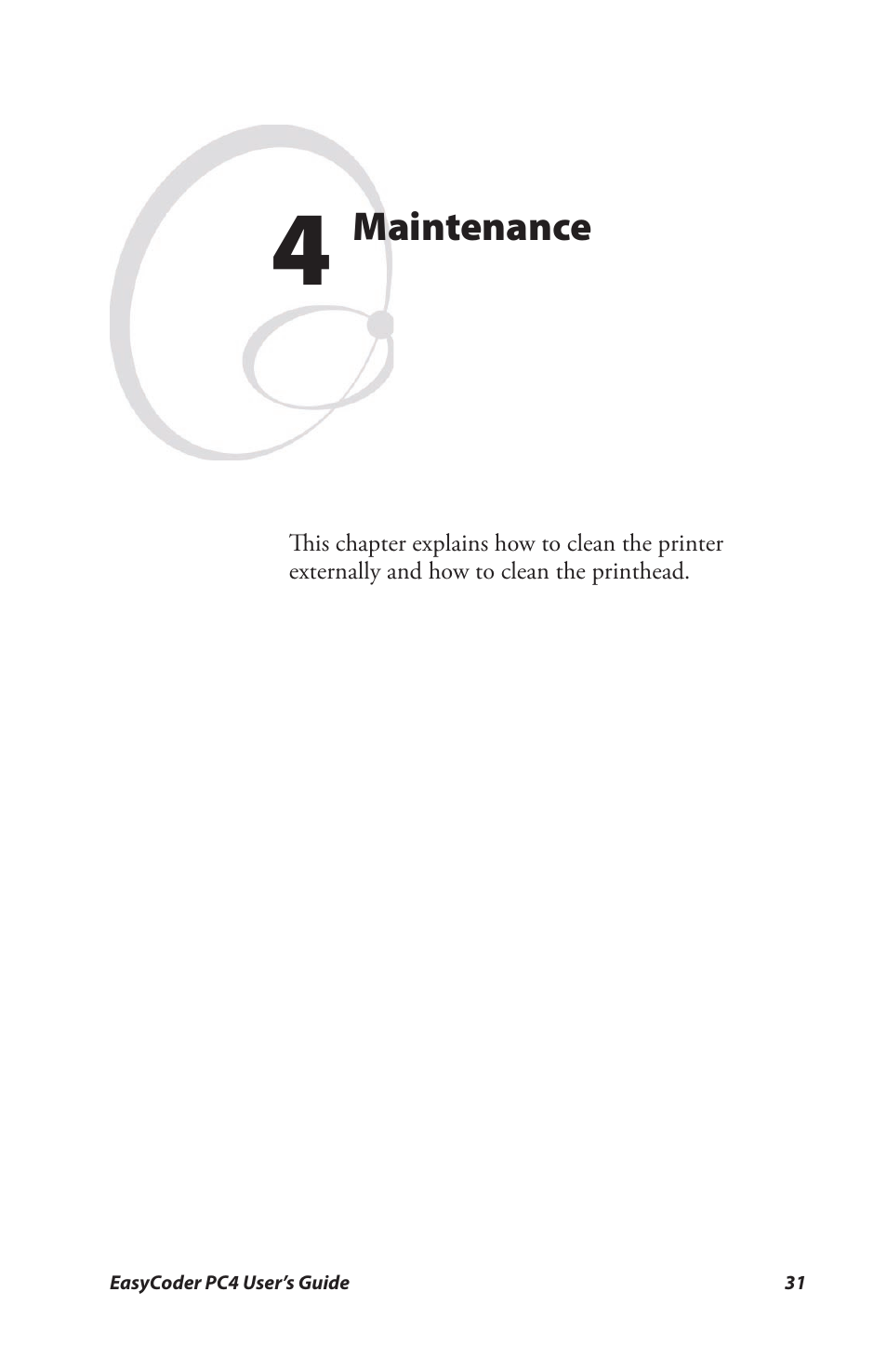 4 maintenance | Genicom PC4 User Manual | Page 43 / 72