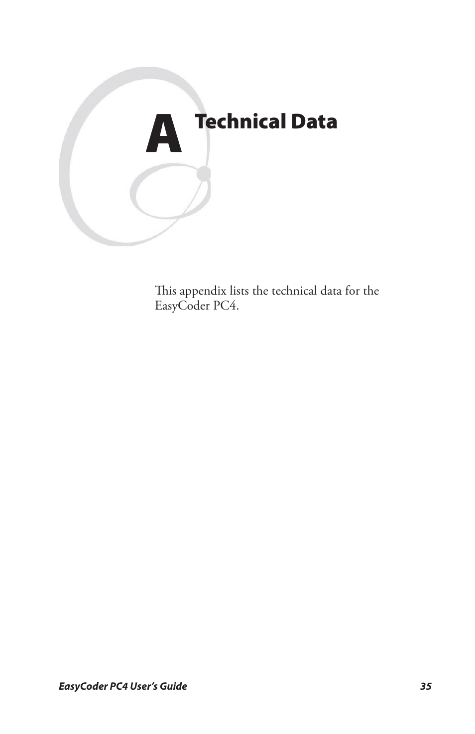 A technical data | Genicom PC4 User Manual | Page 47 / 72