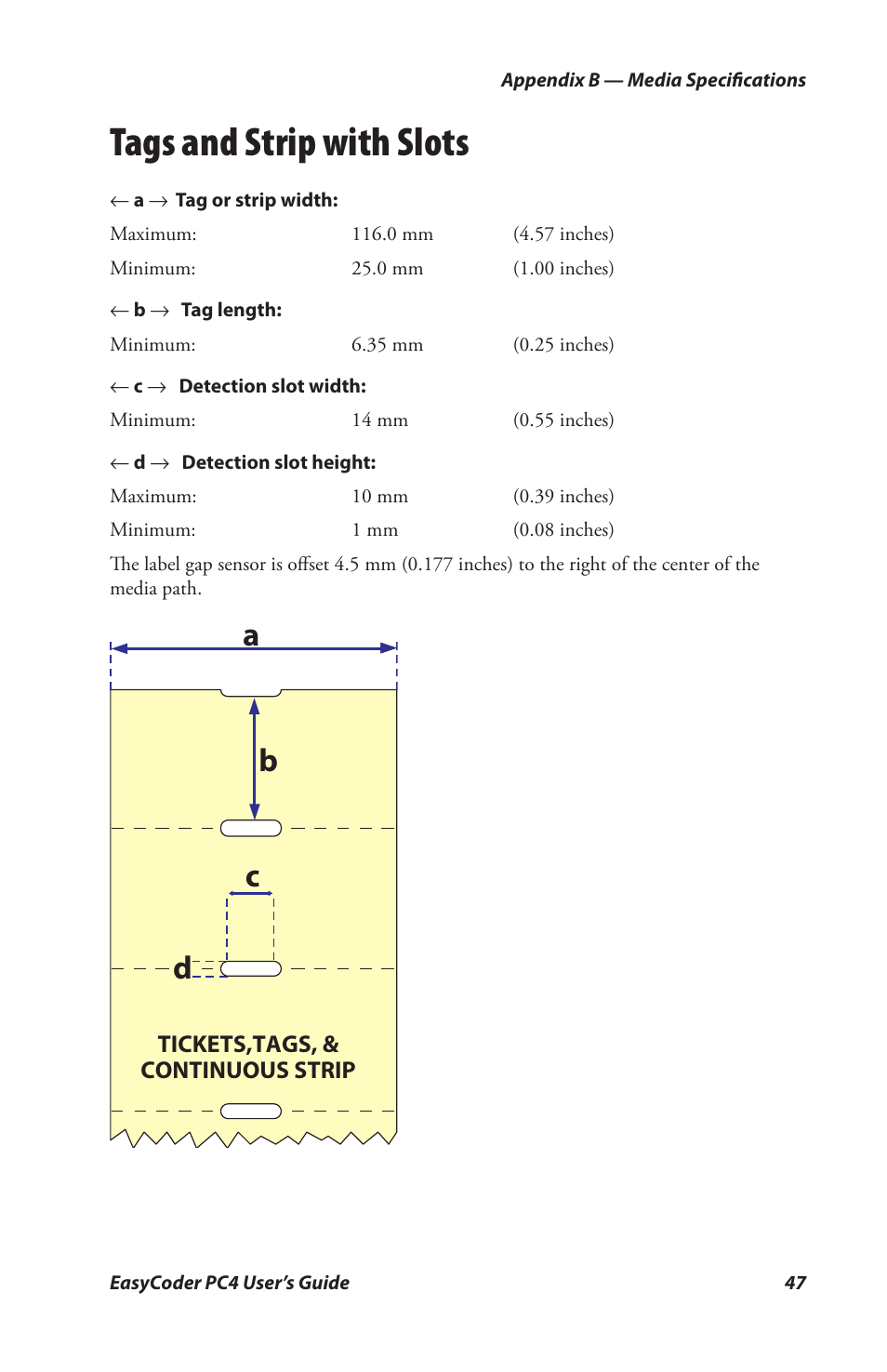 Tags and strips with slots, Tags and strip with slots | Genicom PC4 User Manual | Page 59 / 72