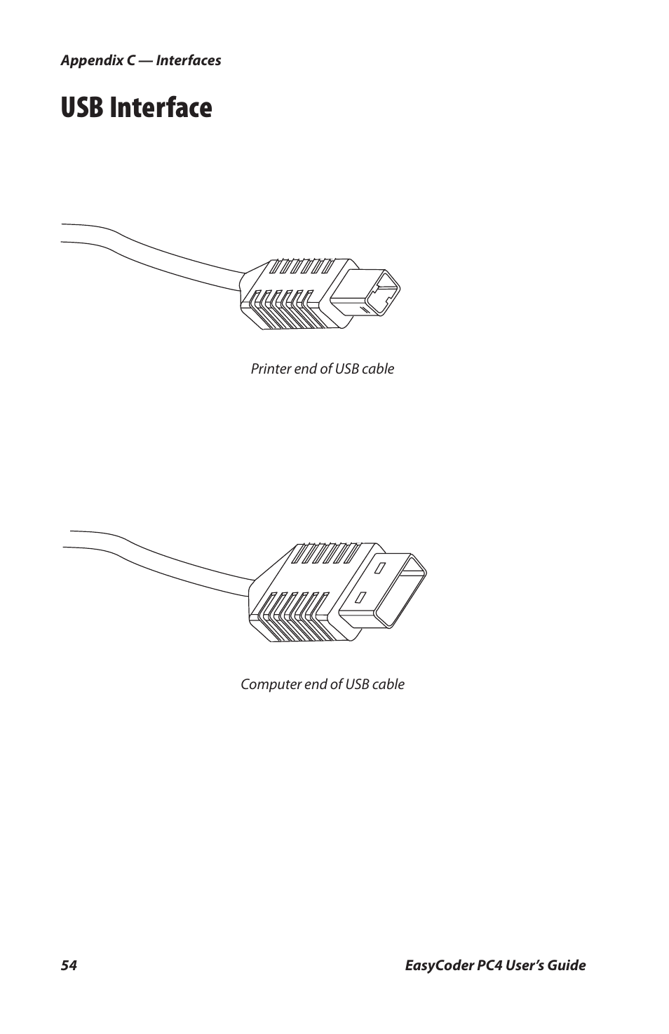 Usb interface | Genicom PC4 User Manual | Page 66 / 72